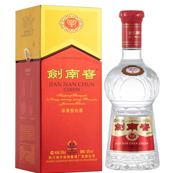Jiannanchun Crystal Sword 52 ° 558ml single bottle Luzhou flavor Baijiu