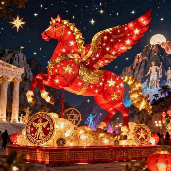 Yonghuan 2026 Year of the Horse Large Festival Lantern - Zigong Style Chinese New Year Decoration